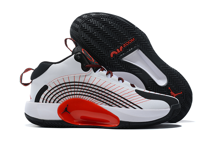 2021 Jordan Jumpman White Black Red Basketball Shoes